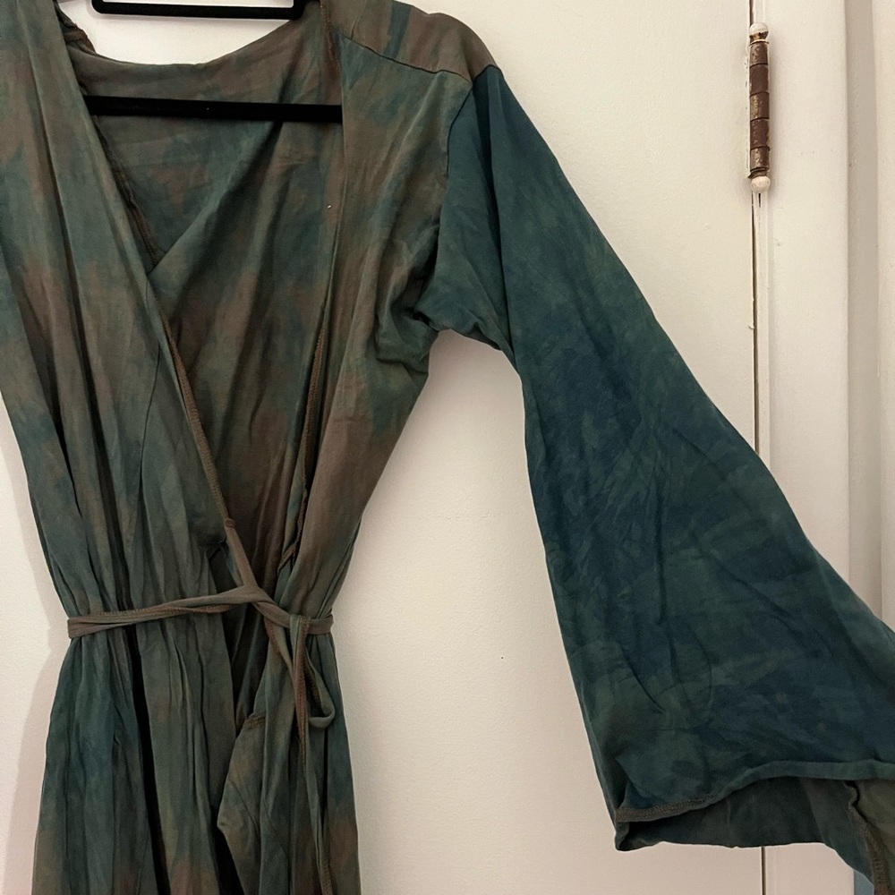 Threaded intention wrap dress